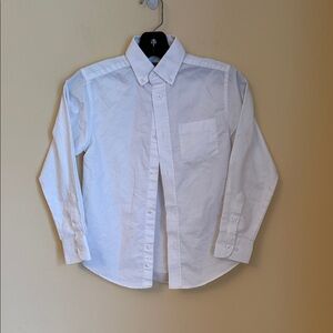 Izod Kids White Button-Down Shirt Sz 8